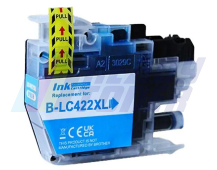 Atramentový cartridge Brother LC422XLC, cyan (modrý), kompatibilný