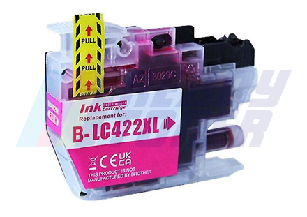 Atramentový cartridge Brother LC422XLM, magenta (purpurový), kompatibilný