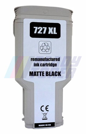 Atramentový cartridge HP 727 (C1Q12A) matt black (matný čierny), kompatibilný