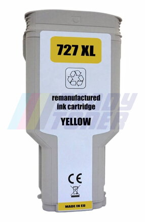 Atramentový cartridge HP 727 (F9J78A) yellow (žltý), kompatibilný