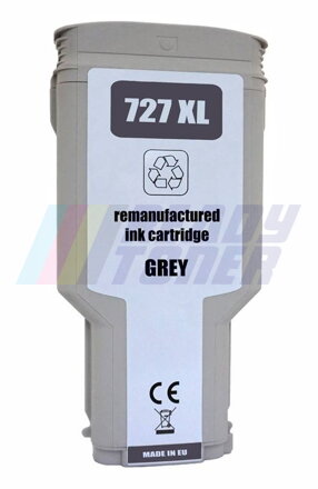 Atramentový cartridge HP 727 (F9J80A) grey (sivý), kompatibilný