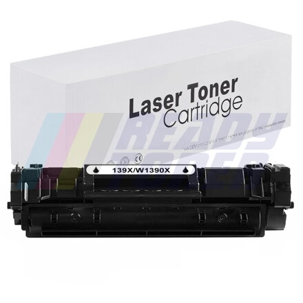 Laserový toner HP W1390X, 139X, bez čipu, black (čierny), kompatibilný