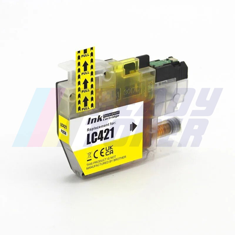 Atramentový cartridge Brother 421Y (LC421Y) yellow (žltý), kompatibilný