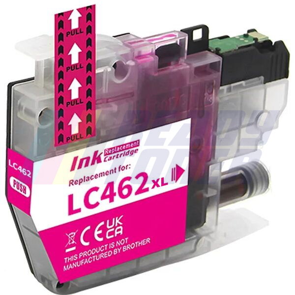 Atramentový cartridge Brother LC462XLM, magenta (purpurový), kompatibilný