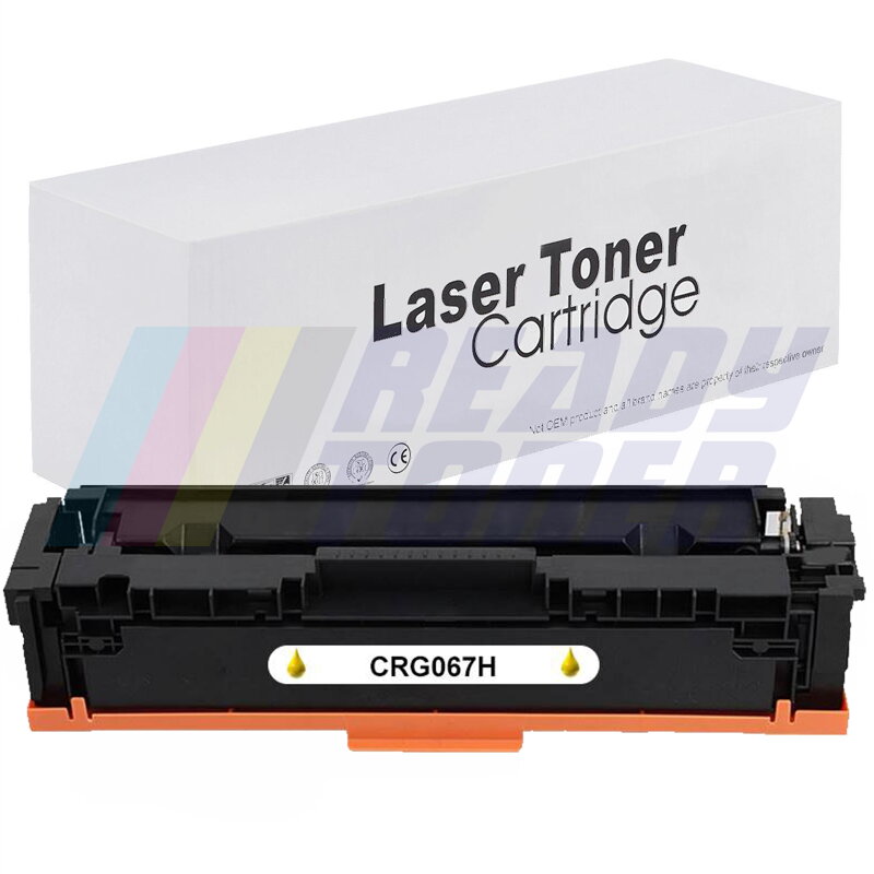 Laserový toner Canon CRG067H bez čipu, yellow (žltý), kompatibilný