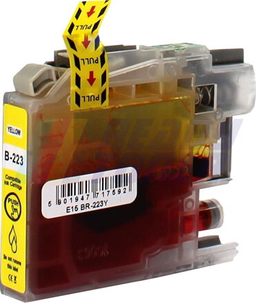 Atramentový cartridge Brother LC221Y / LC223Y, yellow (žltý), kompatibilný