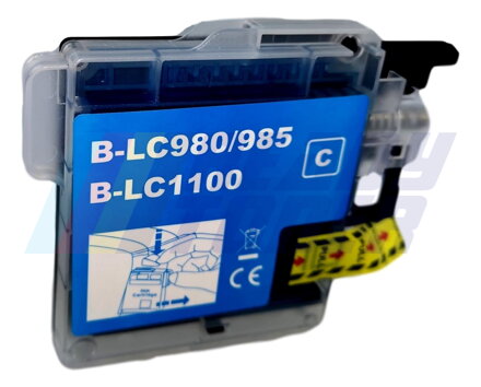 Atramentový cartridge Brother 980C/985C (LC980C / LC985C / LC1100C) cyan (modrý), kompatibilný