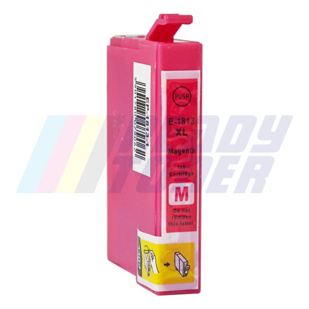 Atramentový cartridge Epson 1813 (C13T18034010 / T1803 / T1813) magenta (purpurový), kompatibilný