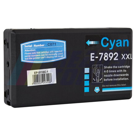 Atramentový cartridge Epson 5110C (C13T789240 / T7892) cyan (modrý), kompatibilný