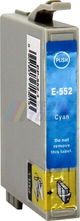 Atramentový cartridge Epson 552 (C13T05524010 / T0552) cyan (modrý), kompatibilný