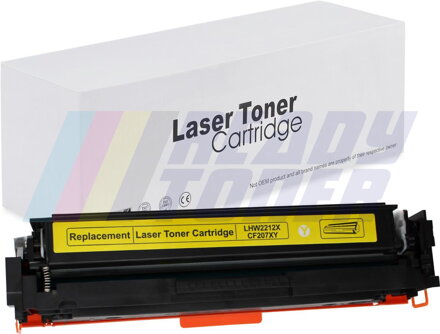 Laserový toner HP 207X (W2212X) bez čipu, yellow (žltý), kompatibilný