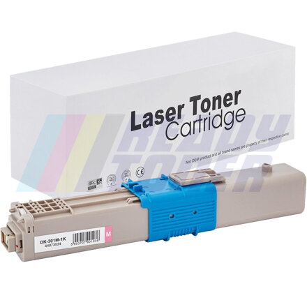 Laserový toner OKi 301M (44973534) magenta (purpurový), kompatibilný