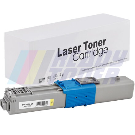 Laserový toner OKi 301Y (44973533) yellow (žltý), kompatibilný