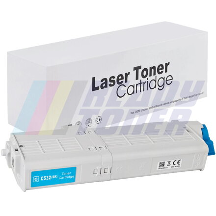 Laserový toner OKi C532C (46490607) cyan (modrý), kompatibilný