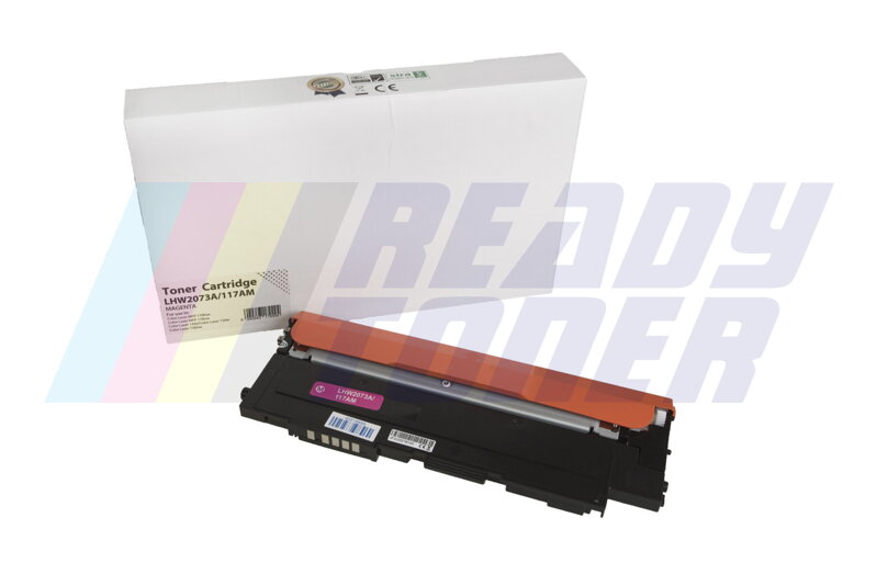 Laserový toner HP W2073A, 117A, bez čipu, magenta (purpurový), kompatibilný Laserový toner HP W2073A, 117A, bez čipu, magenta (purpurový), kompatibilný
