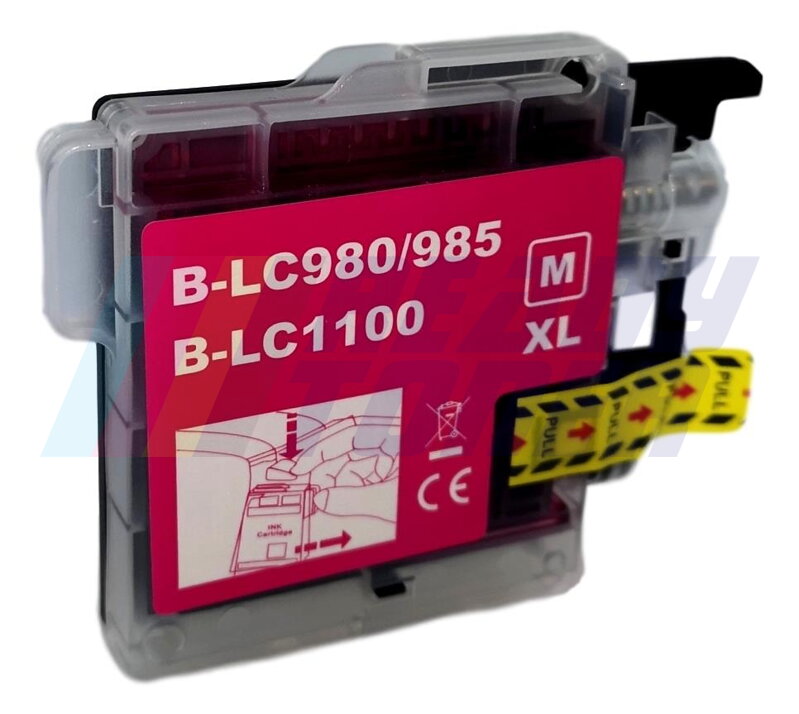 Atramentový cartridge Brother 980M/985M (LC980M / LC985M / LC1100M) magenta (purpurový), kompatibilný