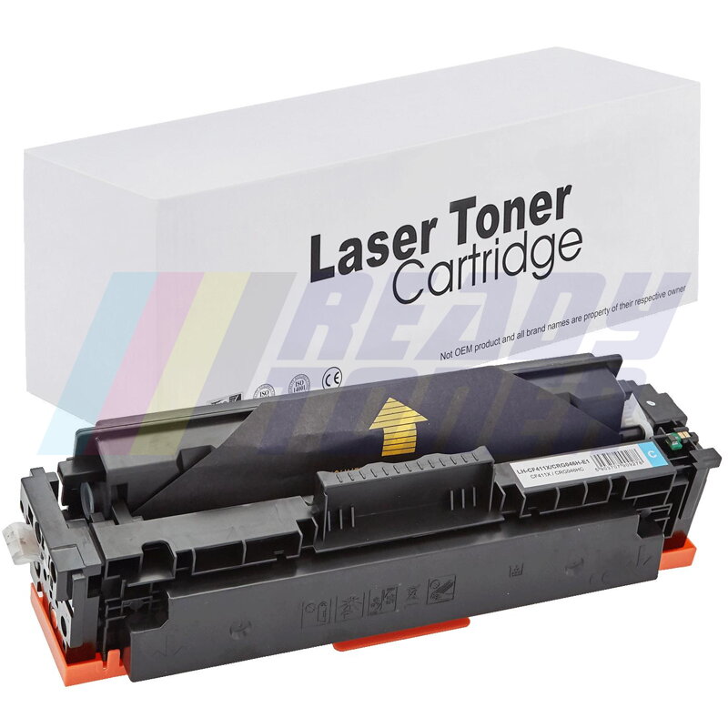 Laserový toner HP CF411X, cyan (modrý), kompatibilný