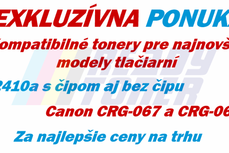 Ponuka nových tonerov CANON a HP tlačiareň HP a Canon s ponukou tonerov